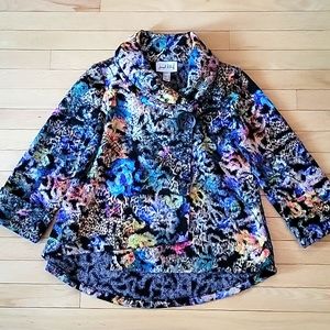 Joseph Ribkoff colorful textured blazer jacket size 4